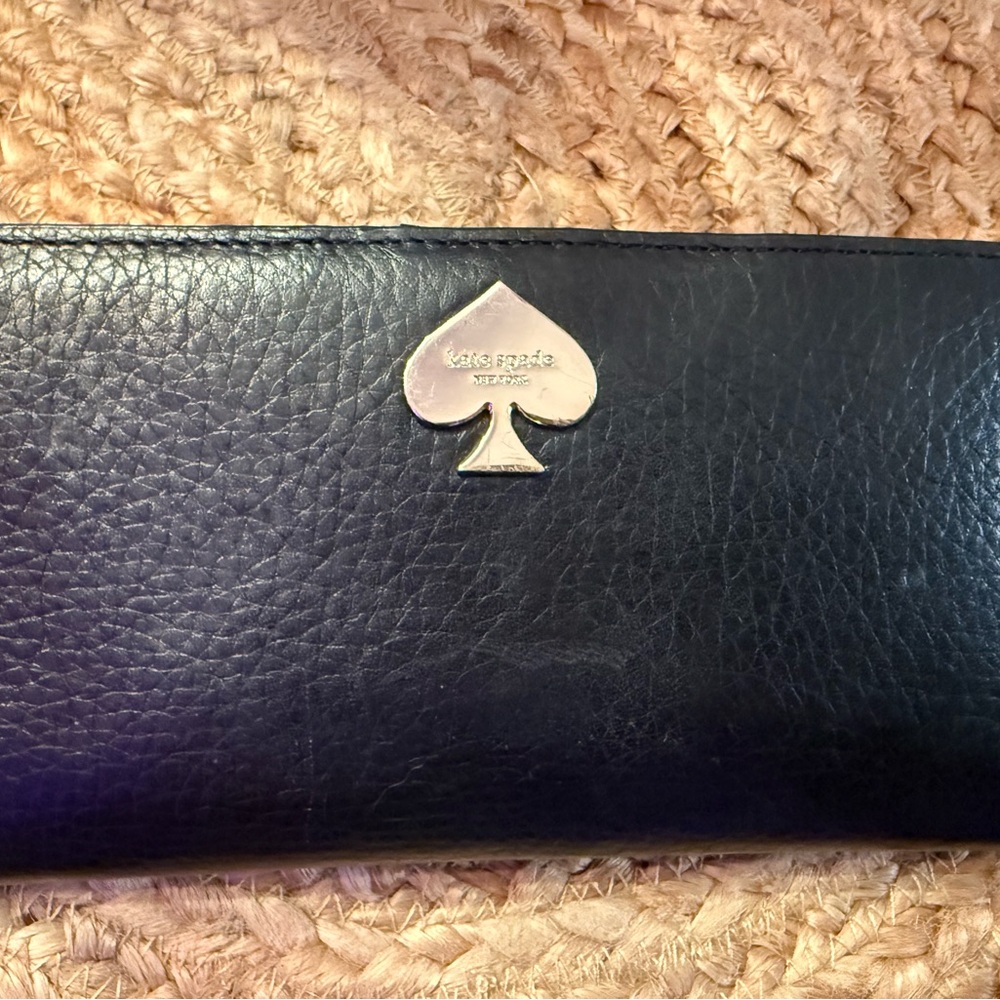 Kate Spade Black Leather Card Holder Wallet